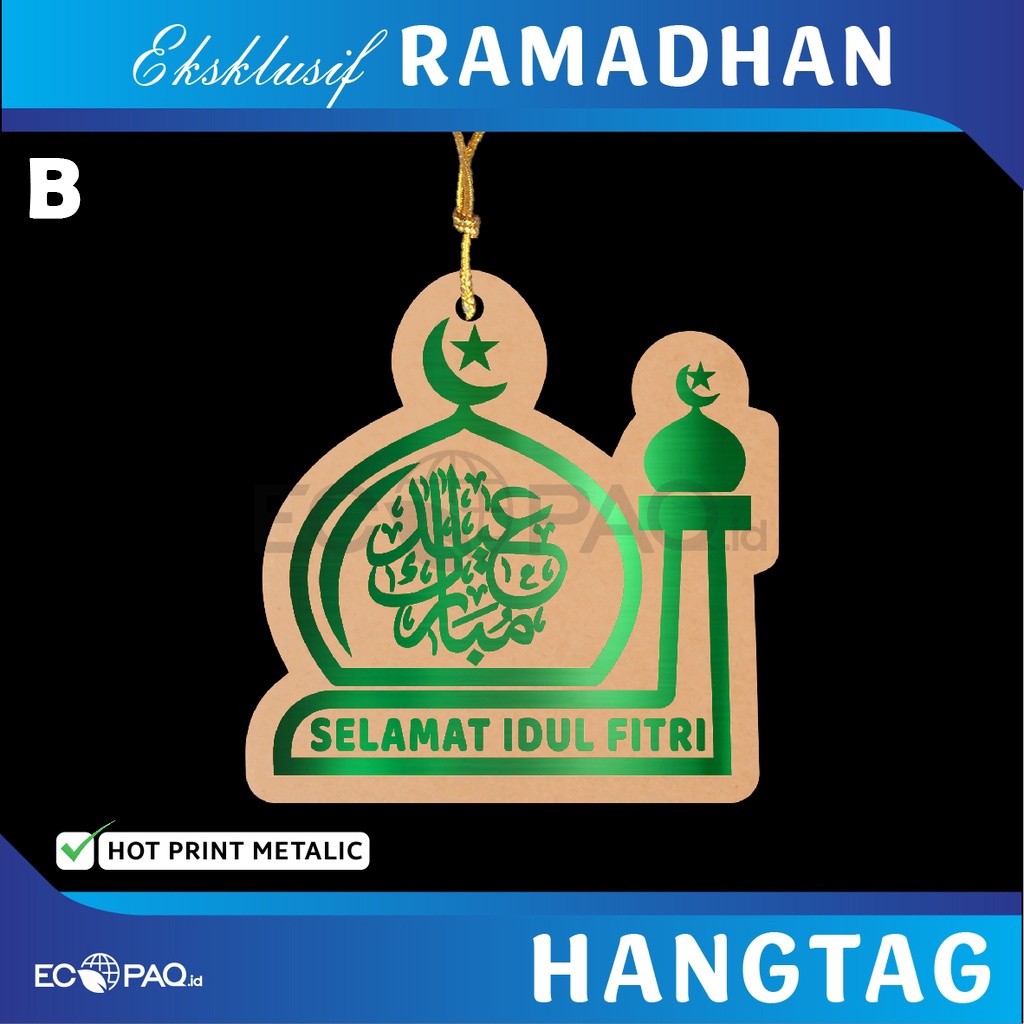 

Hangtag - Hang Tag - Aksesoris Lebaran Idul Fitri Isi 100 Pcs - Htl3