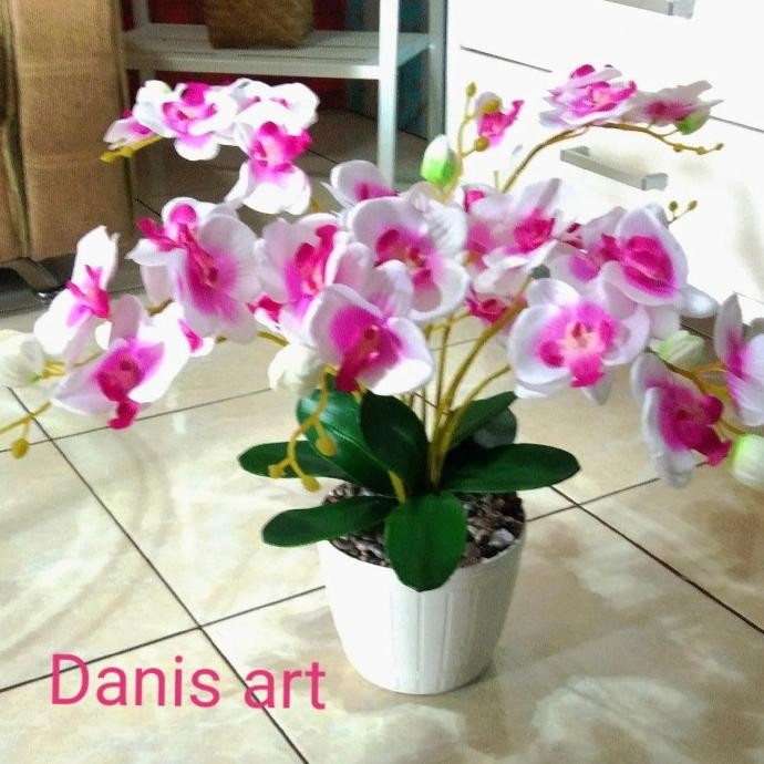 Bunga Plastik/ Buket Anggrek Jumbo/ Bunga Palsu/ Anggrek Aetificial