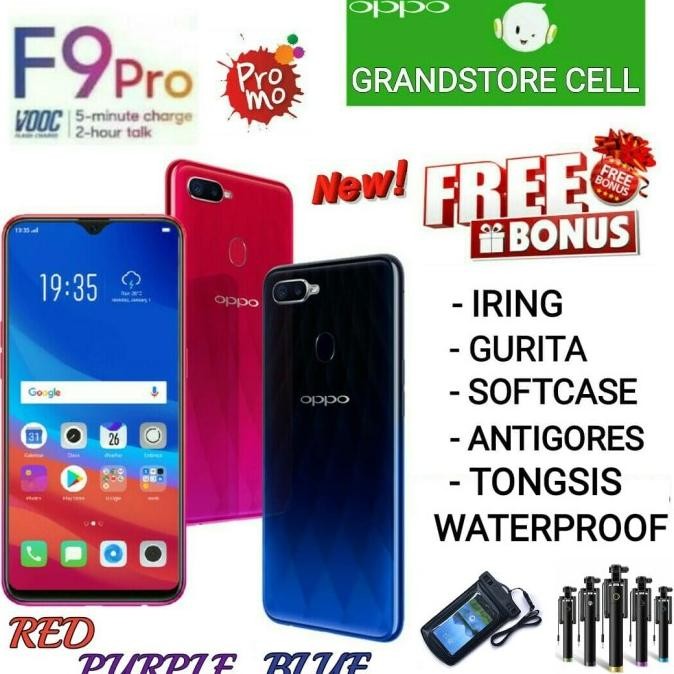Oppo F9 Pro 6/64 Garansi Resmi Oppo Indonesia