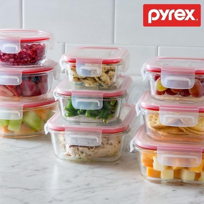 Sale Pyrex Easy Vent Glass Storage Container / Wadah Penyimpanan Kaca / Toples Kaca