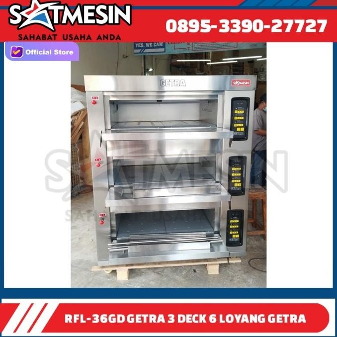 Oven Gas Getra 3Deck 6Tray Stainless Steel Rfl36Gd Roti Kue Rfl 36Gd