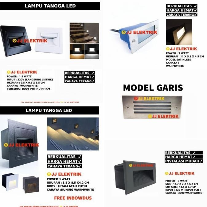 Baru Lampu Tangga Led Tanam Minimalis Outdoor Indoor