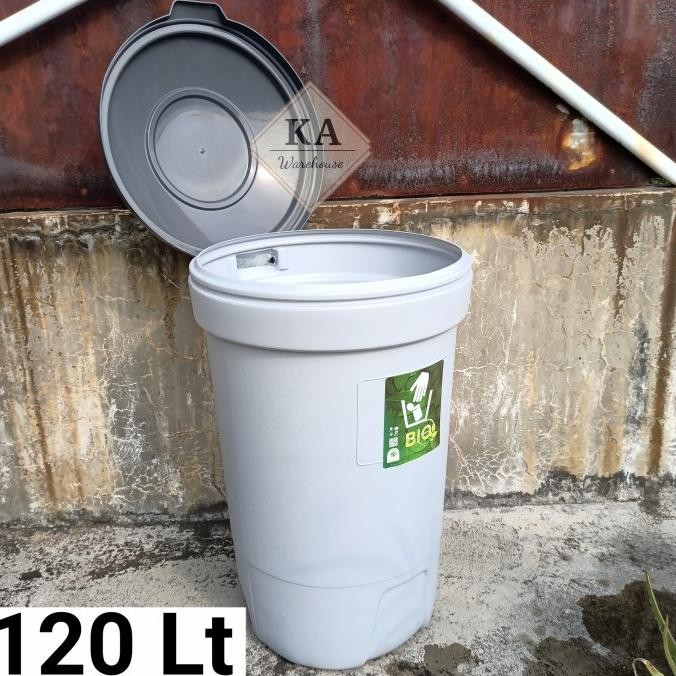 Tempat Sampah Besar 120 Liter Roda Green Leaf / Tong Sampah 120 Liter