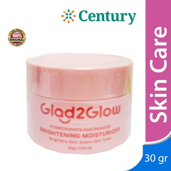 Glad2Glow Pomegranate 5% Niacinamide Brightening Moisturizer 30gr / Pelembab Wajah