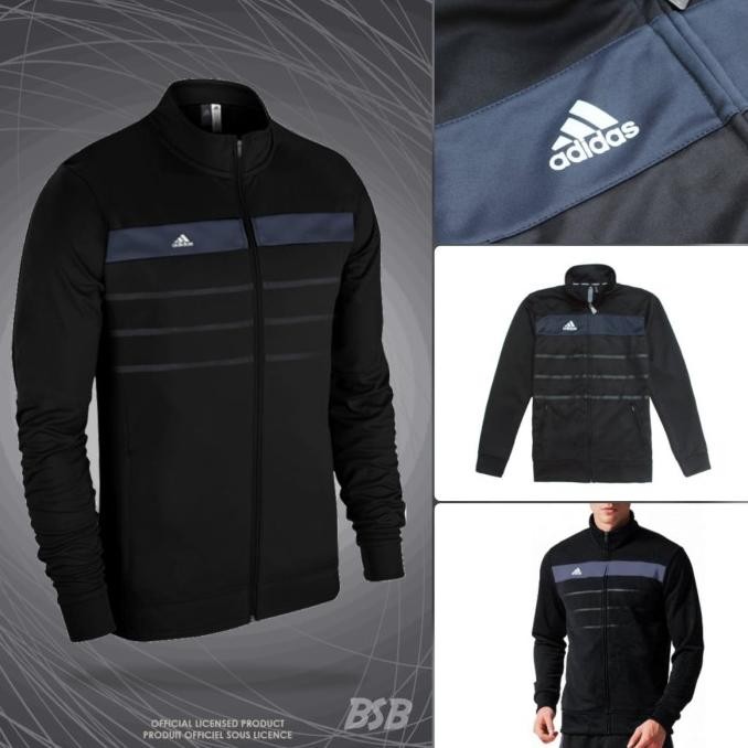 Training Jacket Adidas Ab-16 Black | Tracksuit Ads Grade Original Jaket Olahraga Pria Wanita Running