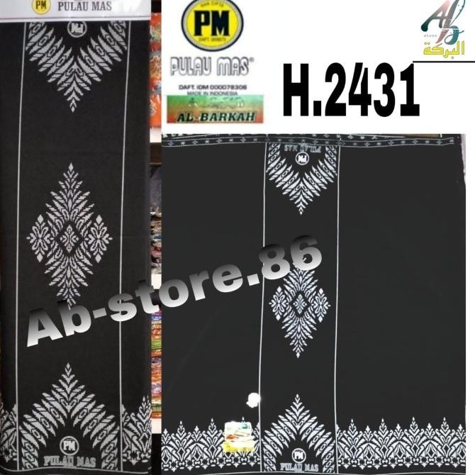 Sale Sarung Hitam Al Barkah Pulau Mas Jumbo Original Sarung Pria Mewah