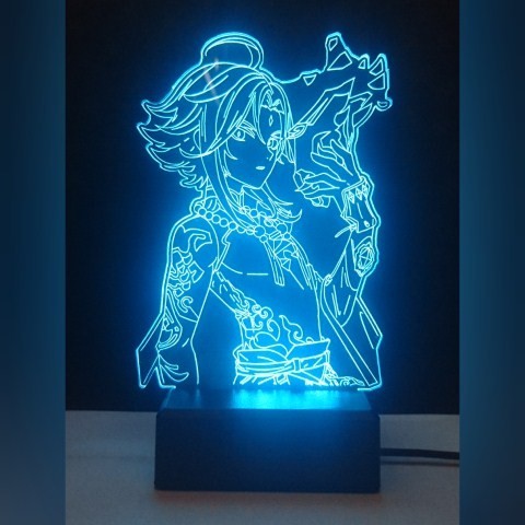 STOK TERBATAS Lampu Tidur Hias Akrilik Anime Genshin impact xiao