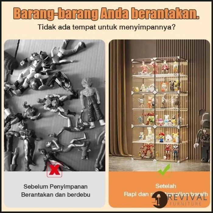 Box PajanganAction Figure Display Box / Box Display Rak Mainan Gantung Box Rak Penyimpanan Mainan
