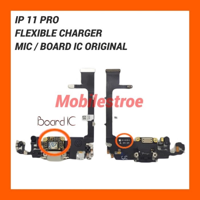 FLEXIBLE KONEKTOR CHARGER BOARD - MIC - IC IPHONE 11 PRO ORIGINAL