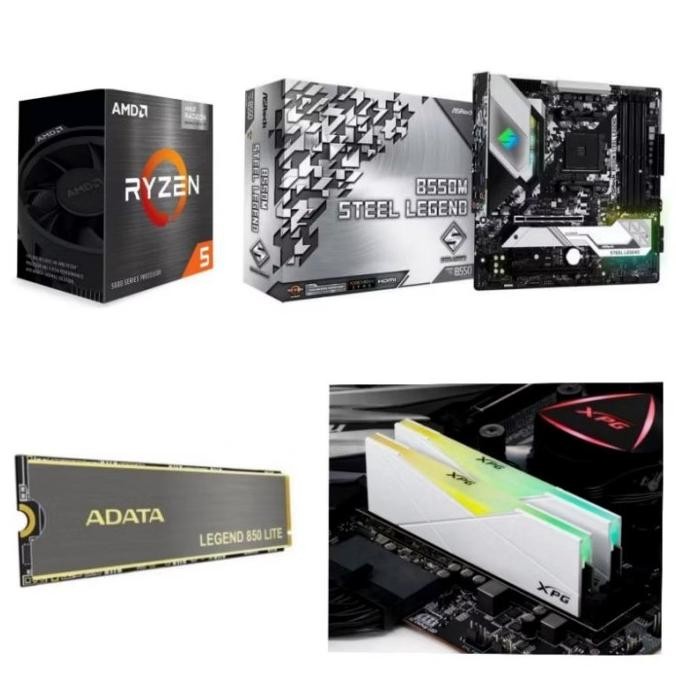 Paket Processor AMD RYZEN 5 5600G Box B550 RAM DDR4 16GB / 32GB RGB NVME