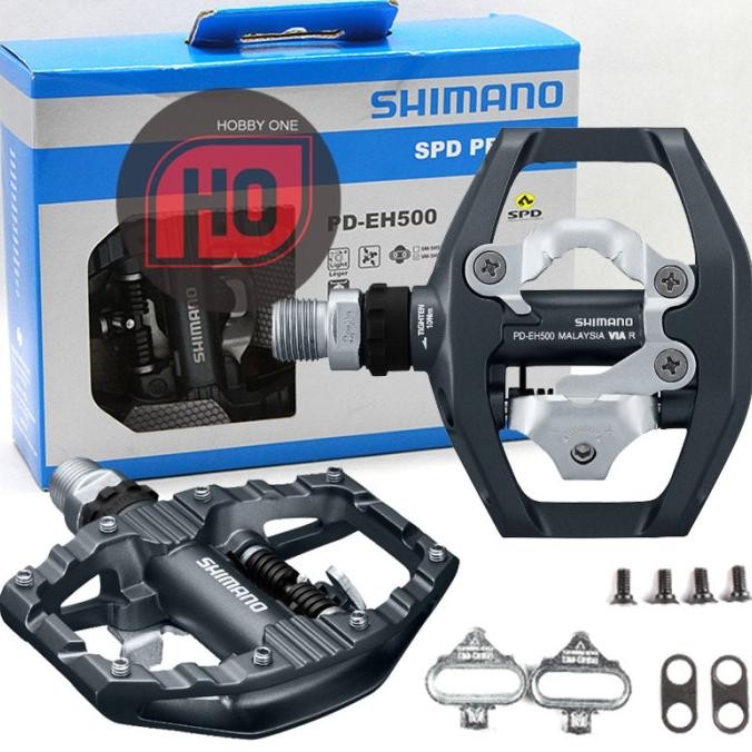 Shimano SPD Pedal PD-EH500 - Pedal Cleat MTB dan Flat Pedal