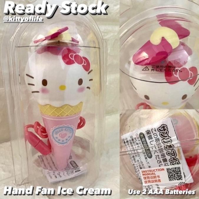 Kipas Angin Hand Fan Ice Cream Sanrio Original