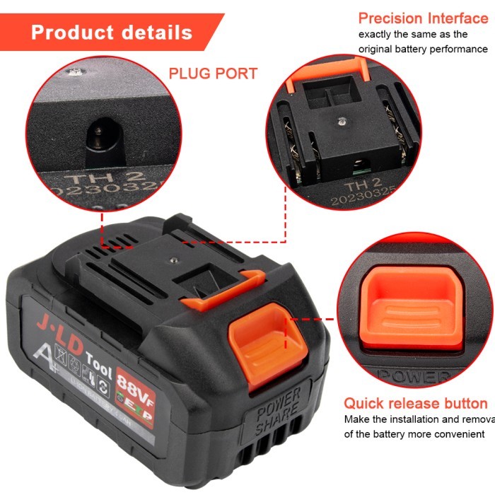 JLD impact baterai 88V BATERAI MESIN BOR BY JLD - BATERAI