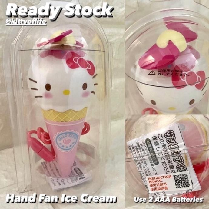 Kipas Angin Hand Fan Ice Cream Sanrio Original