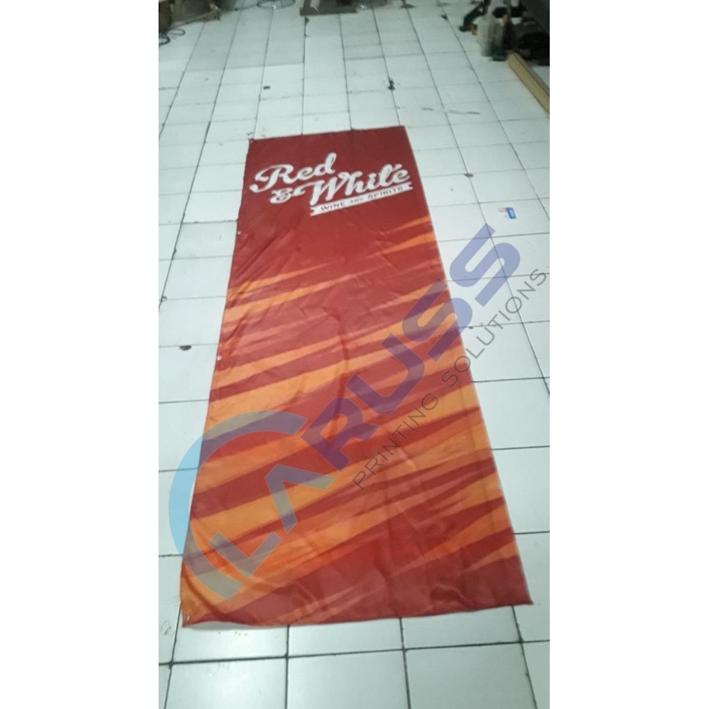 || PROMO  ~`~ Cetak umbul-umbul kain custom ||~~~