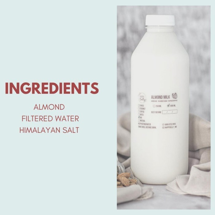 

TERLARIS TERLARIS SUSU ALMOND / ALMOND MILK RASA ORIGINAL, TANPA GULA - UK 1 LITER MURAH!!! MURAH