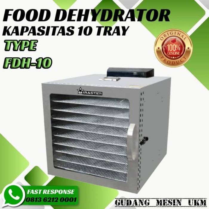 Food Dehydrator 10Tray Fdh-10 Oven Pengering Makanan Herbal Buah Sayur