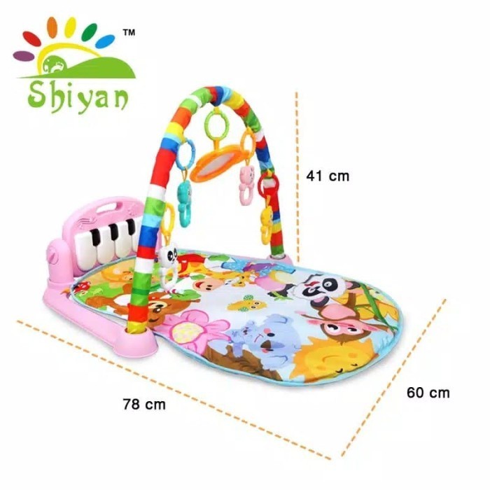Mainan Edukasi Bayi Baby Play Gym Piano Fitness Rack / Playmat Bayi