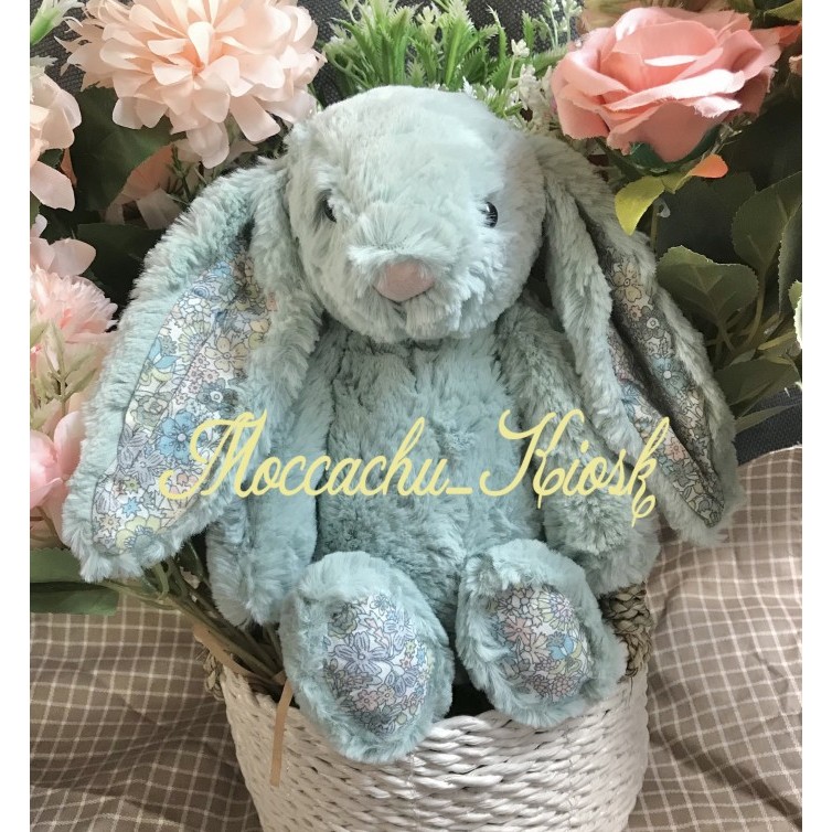 Jellycat Blossom Sage Bunny Medium / boneka kelinci hijau jellycat