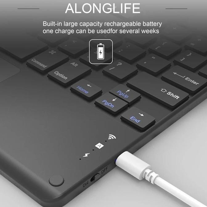 Produk Baru Keyboard Set Wireless Bluetooth Touchpad Untuk Tablet Android / Ipad / Pc / Samsung Tabl