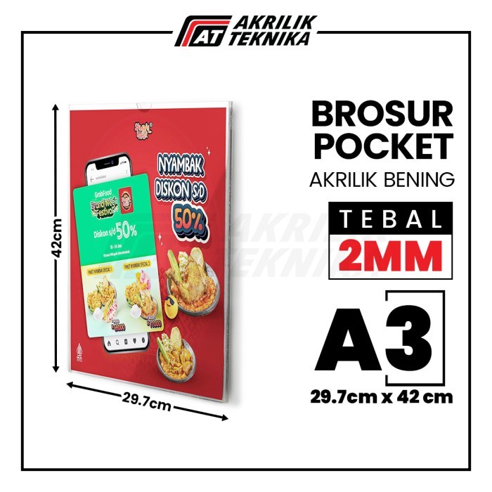 

ACRYLIC POCKET FRAME / AKRILIK THICKER / AKRILIK BROSUR A3