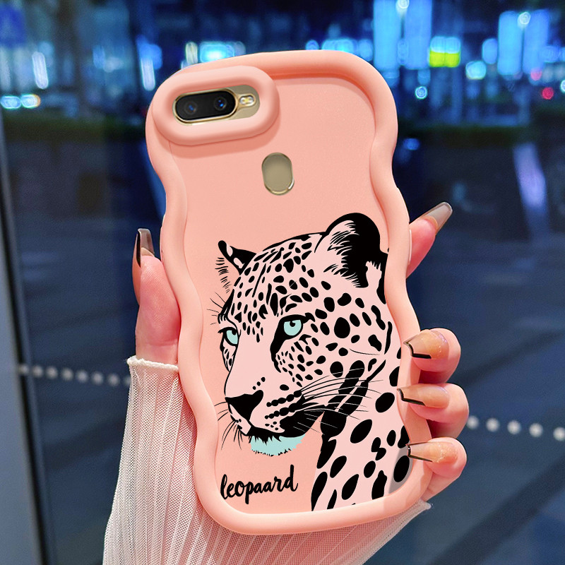Casing Hp Untuk OPPO A7 A5s A12 A12s A11K Case Casing Kesing HP macan tutul Softcase Macaron baru sa