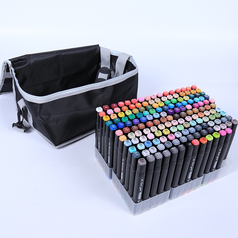 

TouchFive 168Pcs Warna Sketsa Spidol Umum General Marker Set Animation Markers / Sketch Twin Market Set Spidol I3Q6