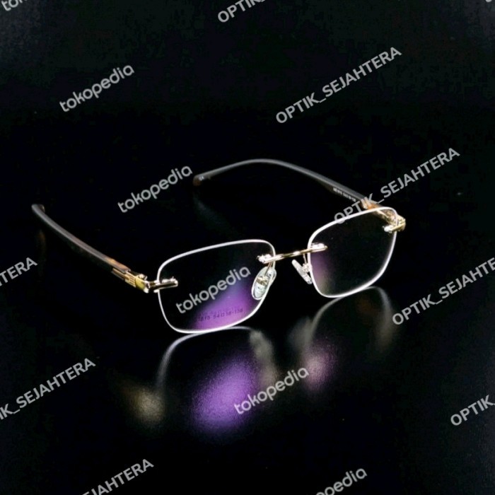 Hemat Kacamata Frameless Pria Wanita Kacamata Baca Kacamata Minus Original