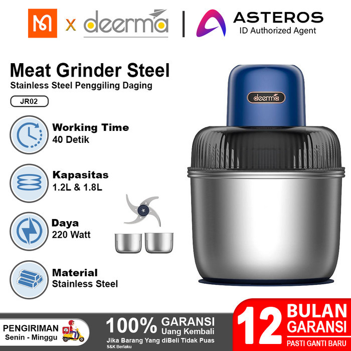 

NEW DEERMA Blender Chopper penggiling Daging Sayur Bumbu Stainless Steel