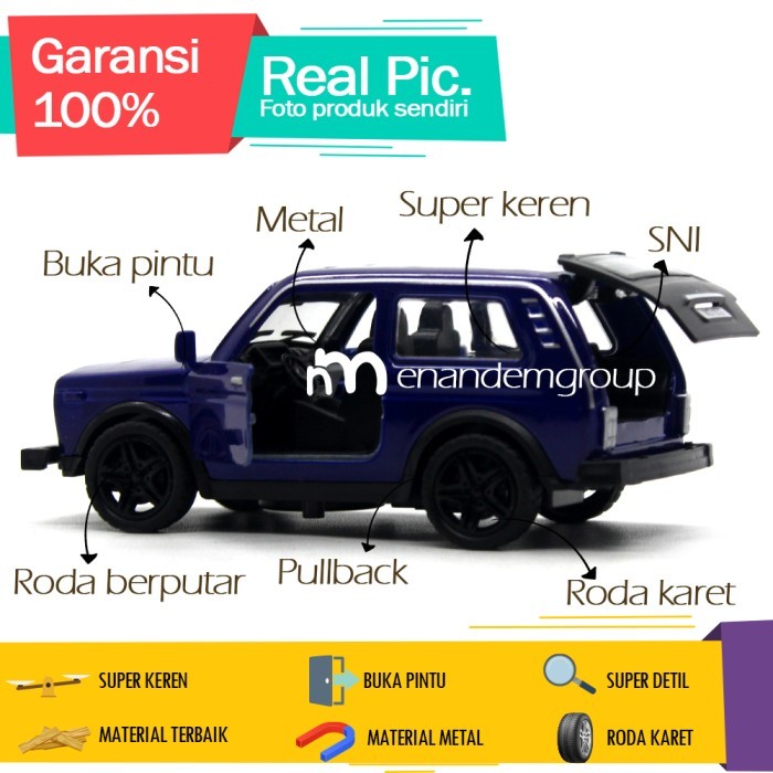 

TERMURAH Diecast Miniatur Mainan Mobil Klasik Retro Metal Lada Niva