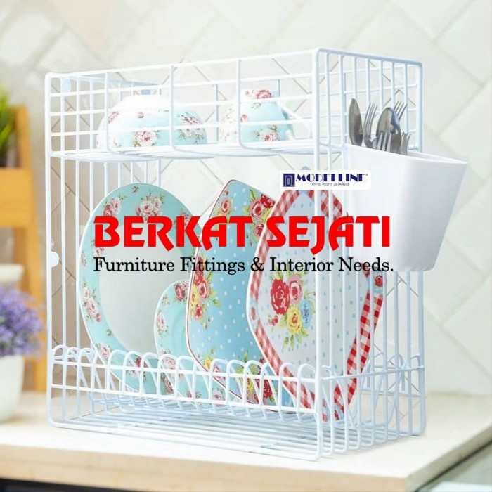 

TERBAIK MODELLINE B30MED Rak Piring Gelas Botol Bumbu 2 Susun Dapur Kitchen
