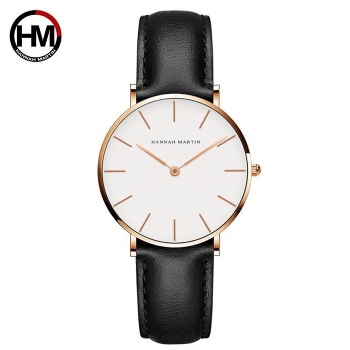 Jam Tangan Wanita Hannah Martin CB36 Leather Analog Premium