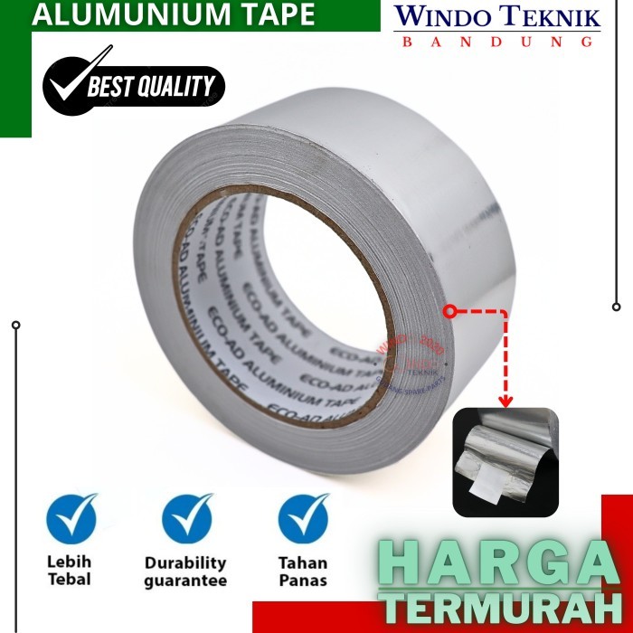 

ALUMUNIUM TAPE LAKBAN ISOLASI / SOLASI ALMENIUM FOILTAHAN PANAS