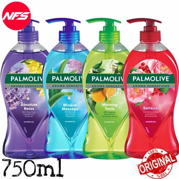 PALMOLIVE Aroma Sensations Shower Gel 750 ml-Absolute Relax/Mineral Massage/Morning Tonic/Sensual-Bo