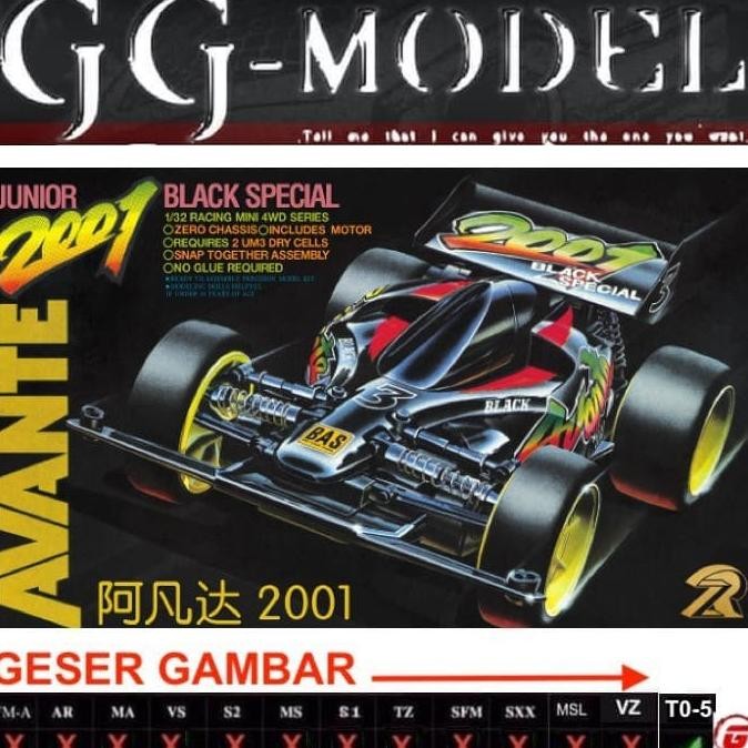 rep tamiya 18511 avante 2001 jr black special rz stok terbatas
