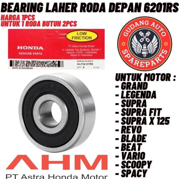 TERMURAH ORIGINAL AHM KLAHER LAHER BEARING 6201 RODA DEPAN HONDA BEAT VARIO