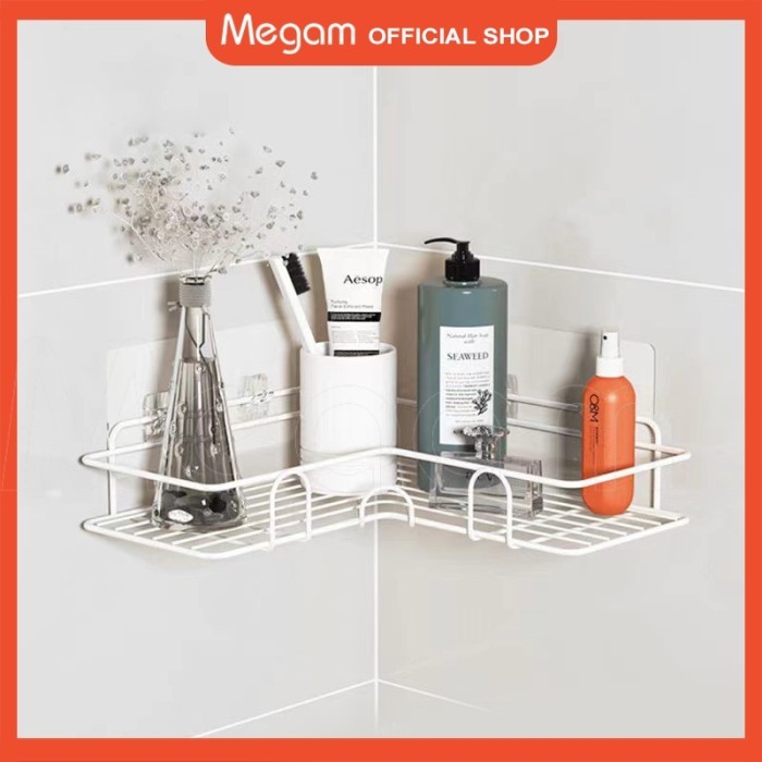 

FREE ONGKIR Megam Rak Bumbu Dapur Besi Rak Sudut Kamar Mandi Tempat Sabun HRM135