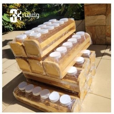

EKSLUSIF Rak Bumbu Dapur Kayu Set 5 Pcs dan 6pcs / Tempat Bumbu Kayu Serbaguna