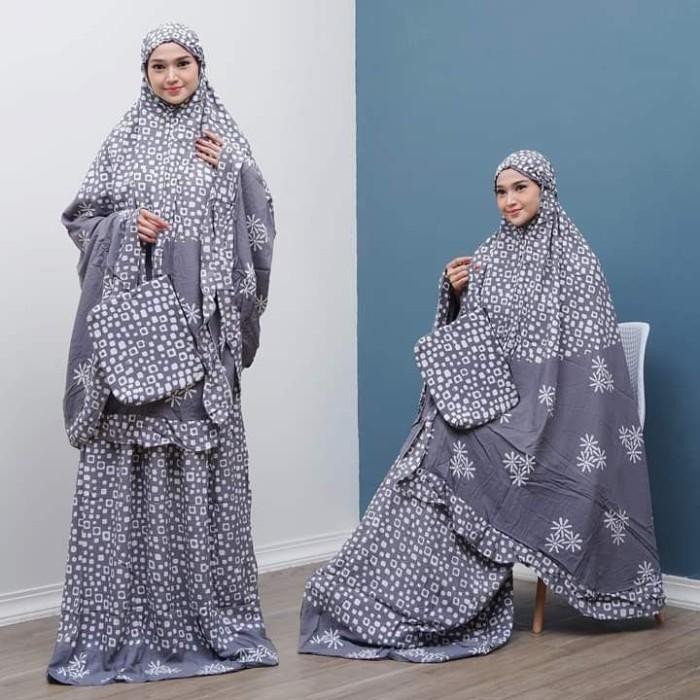 Mukena Batik cap Pekalongan standar jumbo rayon samitex lembut premium