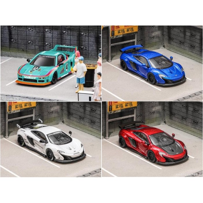 Star Model 1/64 LBWK McLaren MCL 650S Metallic Blue Red White Exclusive - Star Model 1/64 LBWK NSX N