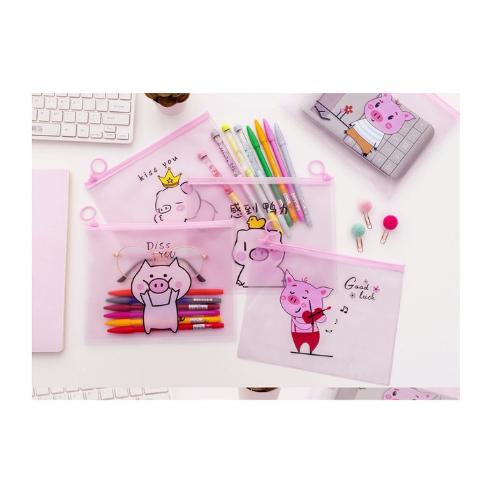 

Best Seller! PF12 Japanese Piggy Cartoon A5 Stationery Pencil Case / Tempat Pensil Low Price