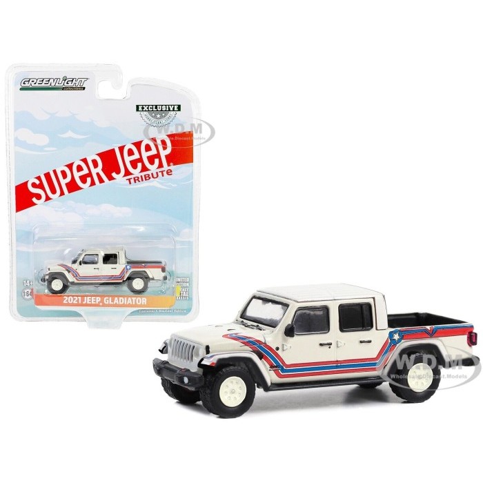 30382 Greenlight 2021 Jeep Gladiator Pickup Super Jeep Tribute Diecast
