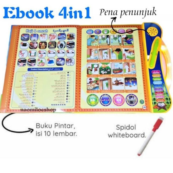 SPECIAL TokoYoyo Mainan Edukasi Anak Muslim Ebook Buku Islami Anak 4 Bahasa LED dan SNI Laki Laki Pe