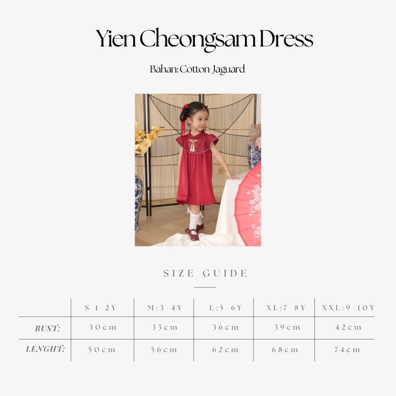 CR - KIDDIEPODS - Yien Cheongsam / Dress dan atasan anak perempuan Laki-laki / Cheongsam anak peremp