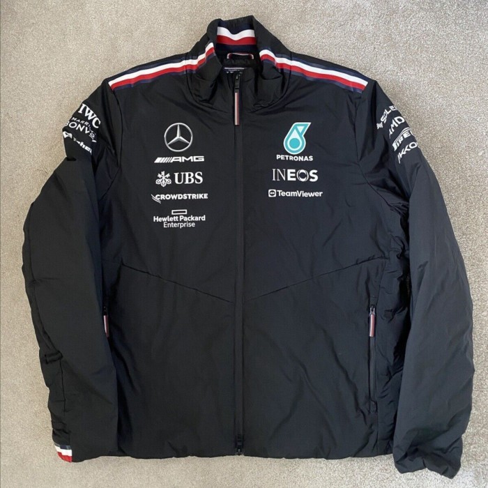 Mercedes-AMG F1 2023 RARE Team Issue Puffer Race Team Jacket. Jaket Pria Formula 1