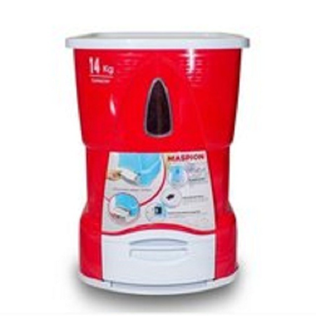 Maspion Rd1400Ap Rice Box Tempat Beras Kapasitas 14 Kg - Warna Merah