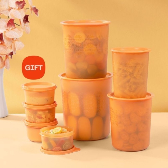 Tupperware Mosaic Canister Set Toples Kue Lebaran