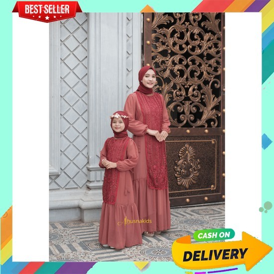 Gamis Kapelan Moms And Kids Baju Lebaran Dewasa Anak Sarimbit Gmis Ibu Dan Anak Psangan Couple Kekin