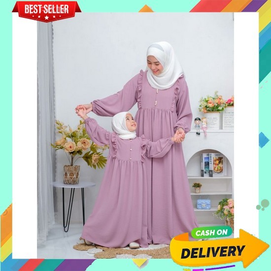 Baju Muslim Kapelan Mom Kids Dress Muslimah Terbaru Kapel Keluarga Gsmis Couole Sarimbit Anak Peremp