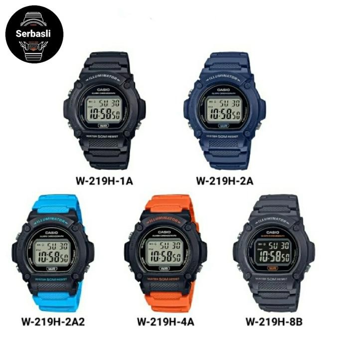 Jam Tangan Casio W219H W-219H-2 Original